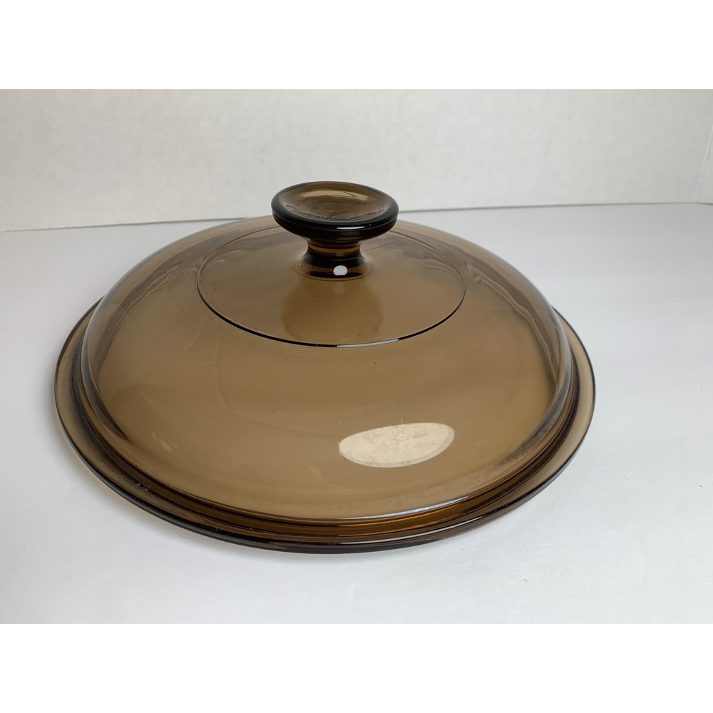 Pyrex Visions Amber Glass Replacement Lid V-2.5-C for 2.5L Pot Pan Brown Vintage